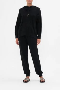 WOOL CASHMERE BLEND KNIT HOODIE LIONS MANE