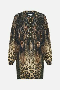 HENLEY MINI DRESS LIONS MANE 8 HENLEY MINI DRESS LIONS MANE -clothing shop CAMILLA 00022895 HENLEY MINI DRESS LIONS MANE GHOST