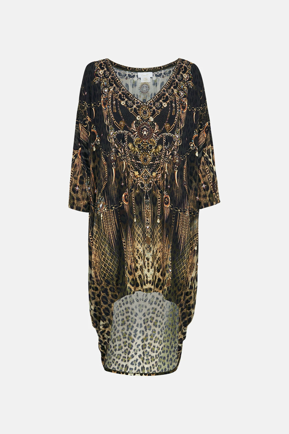 V-NECK SCOOP BACK HEM DRESS LIONS MANE 3 V-NECK SCOOP BACK HEM DRESS LIONS MANE - Image 3