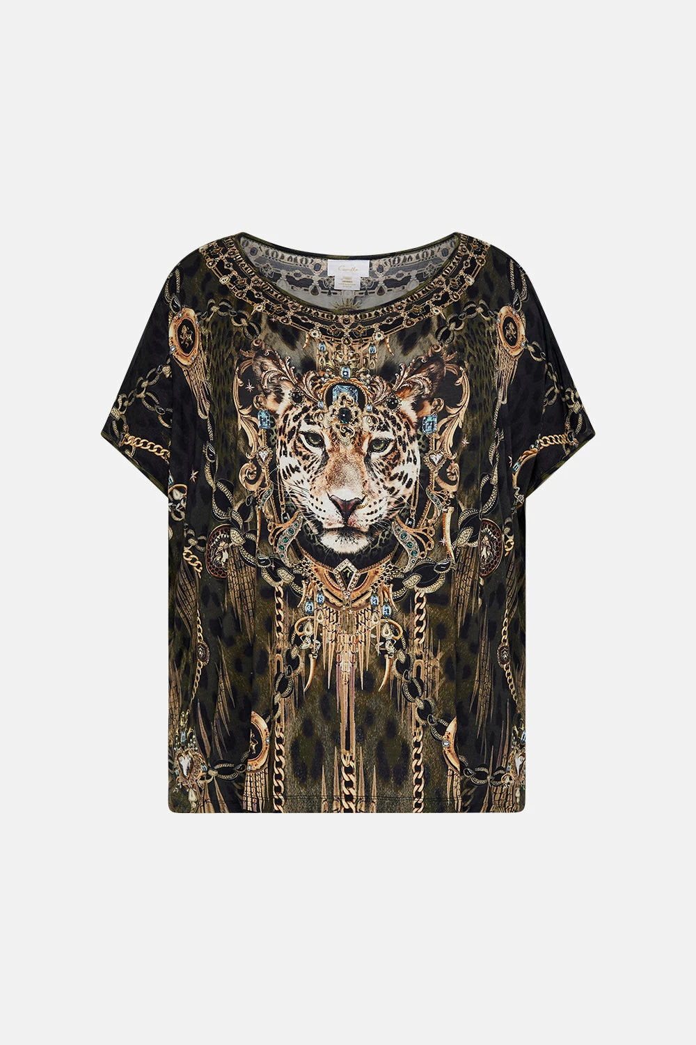 LOOSE FIT ROUND NECK TEE - ALL OVER PRINT LIONS MANE - Image 10