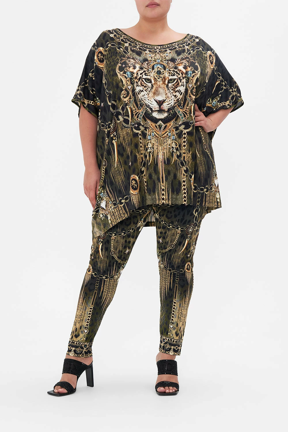 LOOSE FIT ROUND NECK TEE - ALL OVER PRINT LIONS MANE - Image 7