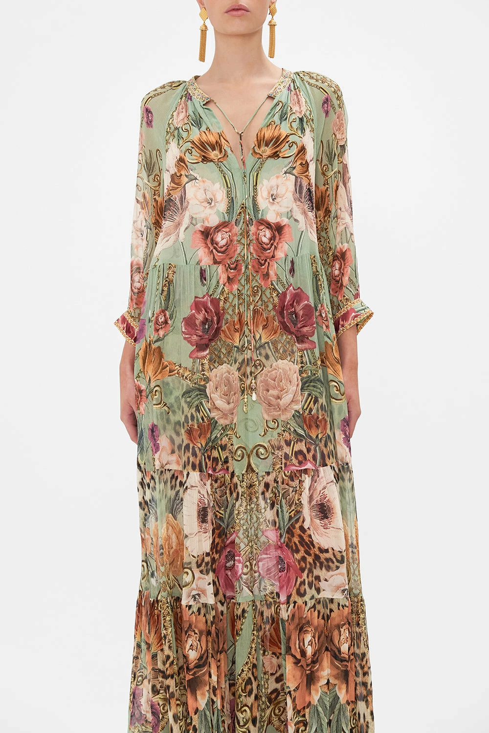 LONG GATHERED PANEL DRESS GROW AND GLOW 5 LONG GATHERED PANEL DRESS GROW AND GLOW - Image 5