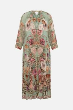 LONG GATHERED PANEL DRESS GROW AND GLOW 23 LONG GATHERED PANEL DRESS GROW AND GLOW -clothing shop CAMILLA 00022915 LONG GATHERED PANEL DRESS GROW AND GLOW GHOST MTL 1