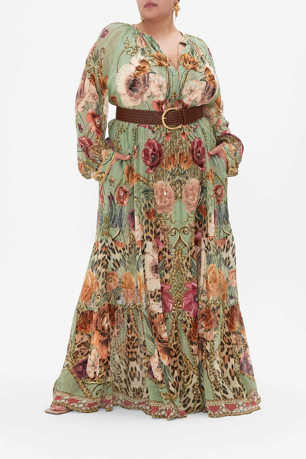 LONG GATHERED PANEL DRESS GROW AND GLOW 8 LONG GATHERED PANEL DRESS GROW AND GLOW - Image 8