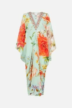 T SHAPE LONG KAFTAN TALK THE WALK 11 T SHAPE LONG KAFTAN TALK THE WALK -clothing shop CAMILLA 00022936 T SHAPE LONG KAFTAN TALK THE WALK GHOST