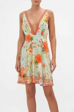 PLUNGE NECK MINI DRESS TALK THE WALK -clothing shop CAMILLA 00022938 PLUNGE NECK MINI DRESS TALK THE WALK 4