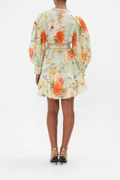 BUTTON FRONT FRILL DRESS TALK THE WALK -clothing shop CAMILLA 00022939 BUTTON FRONT FRILL DRESS TALK THE WALK 3