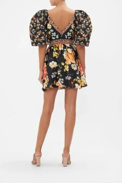 PUFF SLEEVE MINI DRESS SECRET HISTORY -clothing shop CAMILLA 00022950 PUFF SLEEVE MINI DRESS SECRET HISTORY 3