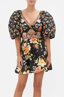 PUFF SLEEVE MINI DRESS SECRET HISTORY -clothing shop CAMILLA 00022950 PUFF SLEEVE MINI DRESS SECRET HISTORY 4