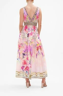 SHIRRED WAIST DETAIL LONG DRESS SONIC SYMPHONIES -clothing shop CAMILLA 00022958 SHIRRED WAIST DETAIL LONG DRESS SONIC SYMPHONIES 3