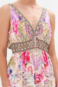 SHIRRED WAIST DETAIL LONG DRESS SONIC SYMPHONIES -clothing shop CAMILLA 00022958 SHIRRED WAIST DETAIL LONG DRESS SONIC SYMPHONIES 5