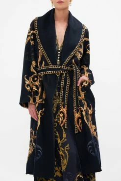 SHAWL COLLAR COAT MOONLIGHT MELODIES -clothing shop CAMILLA 00022990 SHAWL COLLAR COAT MOONLIGHT MELODIES 1