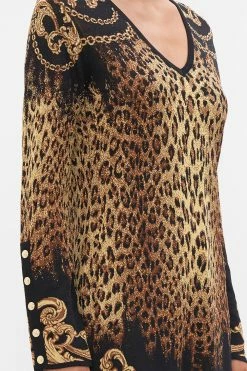 V NECK MINI KNIT DRESS JUNGLE DREAMING 11 V NECK MINI KNIT DRESS JUNGLE DREAMING -clothing shop CAMILLA 00022992 V NECK MINI KNIT DRESS JUNGLE DREAMING 5