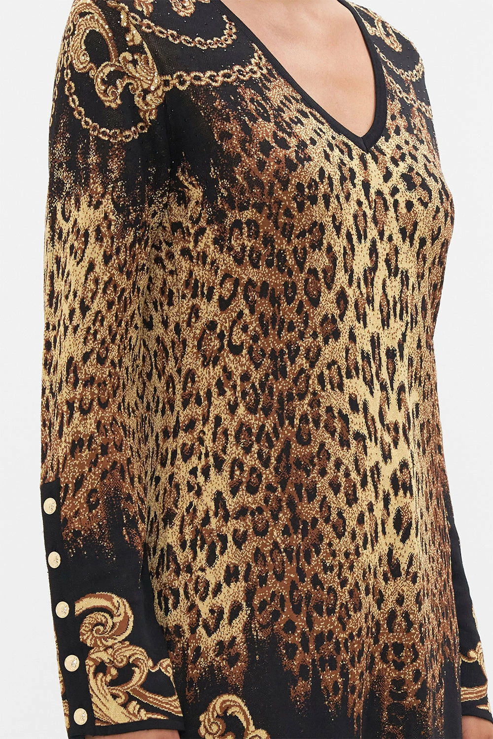 V NECK MINI KNIT DRESS JUNGLE DREAMING 6 V NECK MINI KNIT DRESS JUNGLE DREAMING - Image 6