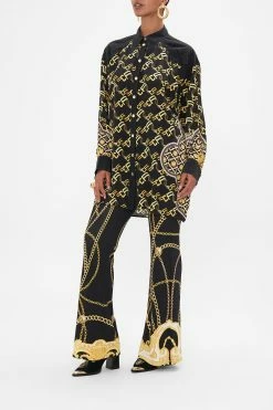 LONG LINE SHIRT WITH YOKE AND BUTTON DETAIL TETHER ME NOT -clothing shop CAMILLA 00023174 TETHERMENOT LONGLINESHIRTWITHYOKEANDBUTONDETAIL1