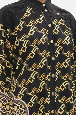 LONG LINE SHIRT WITH YOKE AND BUTTON DETAIL TETHER ME NOT -clothing shop CAMILLA 00023174 TETHERMENOT LONGLINESHIRTWITHYOKEANDBUTONDETAIL4