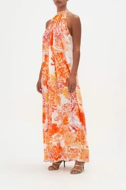 TIE NECK LONG DRESS DRAGON MOTHER -clothing shop CAMILLA 00023273 TIE NECK LONG DRESS DRAGON MOTHER 2