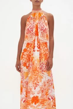 TIE NECK LONG DRESS DRAGON MOTHER -clothing shop CAMILLA 00023273 TIE NECK LONG DRESS DRAGON MOTHER 4