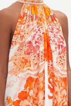 TIE NECK LONG DRESS DRAGON MOTHER -clothing shop CAMILLA 00023273 TIE NECK LONG DRESS DRAGON MOTHER 5