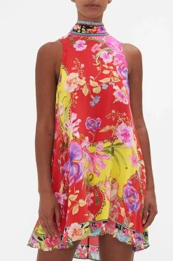 BACK NECK TIE SHORT DRESS THE BEETLES -clothing shop CAMILLA 00023277 BACK NECK TIE SHORT DRESS THE BEETLES 4