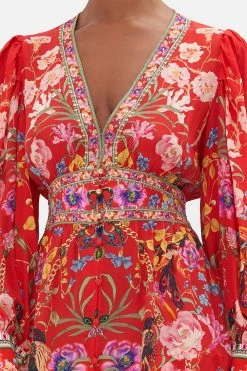 BUTTON FRONT FRILL DRESS RUFFLE SOME FEATHERS -clothing shop CAMILLA 00023278 BUTTON FRONT FRILL DRESS RUFFLE SOME FEATHERS 5