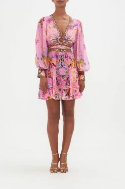 BUTTON FRONT FRILL DRESS LOOK AT ME