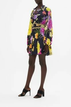 COLLARED SHAPED WAISTBAND DRESS PEACE BE WITH YOU -clothing shop CAMILLA 00023377 COLLARED SHAPED WAISTBAND DRESS PEACE BE WITH YOU 2