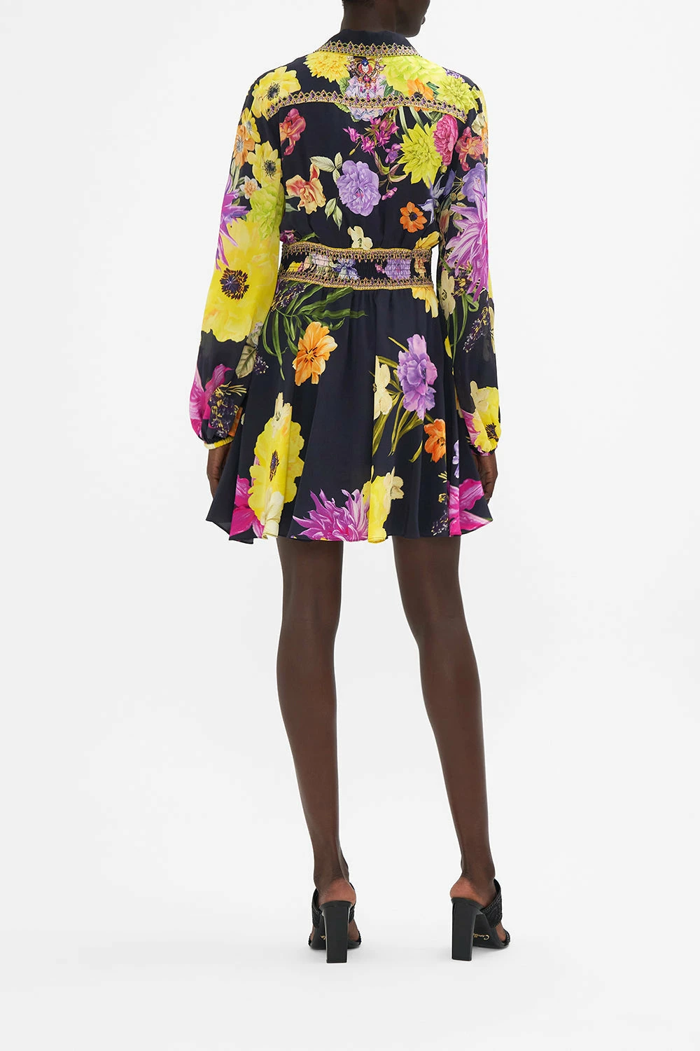 COLLARED SHAPED WAISTBAND DRESS PEACE BE WITH YOU - Image 2