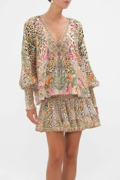 SHIRRED CUFF BLOUSE QUEEN ATLANTIS -clothing shop CAMILLA 00023383 SHIRRED CUFF BLOUSE QUEEN ATLANTIS 4