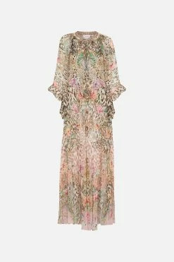 WIDE SLEEVE GATHERED DRESS QUEEN ATLANTIS -clothing shop CAMILLA 00023385 WIDE SLEEVE GATHERED DRESS QUEEN ATLANTIS GHOST