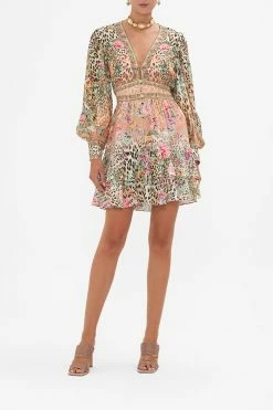 BUTTON FRONT FRILL DRESS QUEEN ATLANTIS