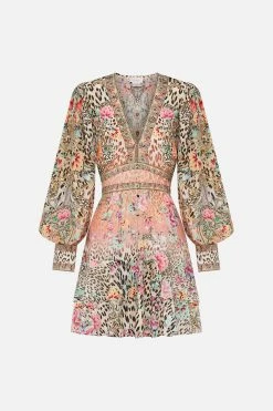 BUTTON FRONT FRILL DRESS QUEEN ATLANTIS -clothing shop CAMILLA 00023396 BUTTON FRONT FRILL DRESS QUEEN ATLANTIS GHOST