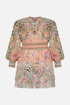 BUTTON FRONT FRILL DRESS QUEEN ATLANTIS -clothing shop CAMILLA 00023396 BUTTON FRONT FRILL DRESS QUEEN ATLANTIS GHOST MTL 2