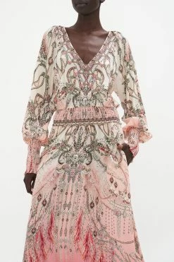 DRESS WITH SHIRRED WAIST AND CUFF STARSHIP SISTAS 12 DRESS WITH SHIRRED WAIST AND CUFF STARSHIP SISTAS -clothing shop CAMILLA 00023411 DRESS WITH SHIRRED WAIST AND CUFF STARSHIP SISTAS 4