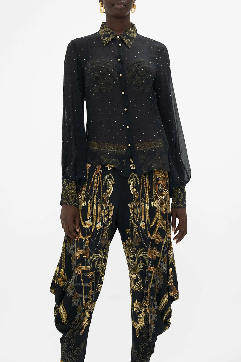 SPLIT SLEEVE BLOUSE THE NIGHT IS NOIR 5 SPLIT SLEEVE BLOUSE THE NIGHT IS NOIR - Image 5