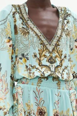 SHIRRED RELAXED SHORT DRESS ADIEU YESTERDAY -clothing shop CAMILLA 00023420 SHIRRED RELAXED SHORT DRESS ADIEU YESTERDAY 5