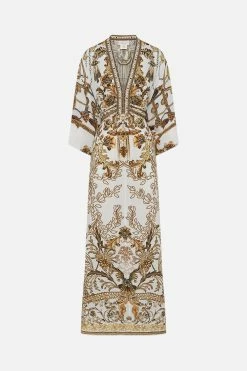 WAIST TIE LONG KAFTAN ROAD TO RICHESSE 8 WAIST TIE LONG KAFTAN ROAD TO RICHESSE -clothing shop CAMILLA 00023424 WAIST TIE LONG KAFTAN ROAD TO RICHESSE GHOST 1