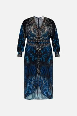 BELTED JERSEY DRESS GROUND CONTROL -clothing shop CAMILLA 00023448 BELTED JERSEY DRESS GROUND CONTROL GHOST MTL 1