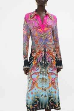 JERSEY MIDI SHIRT DRESS WHAT LIES BENEATH 10 JERSEY MIDI SHIRT DRESS WHAT LIES BENEATH -clothing shop CAMILLA 00023460 JERSEY MIDI SHIRT DRESS WHAT LIES BENEATH 4