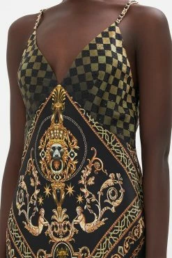 V NECK FULL LENGTH BIAS SLIP DRESS DUOMO DYNASTY -clothing shop CAMILLA 00023517 V NECK FULL LENGTH BIAS SLIP DRESS DUOMO DYNASTY 5