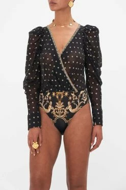 PUFF SLEEVE BODY SUIT DUOMO DYNASTY -clothing shop CAMILLA 00023524 DUOMODYNASTY PUFFSLEEVEBODYSUIT 4