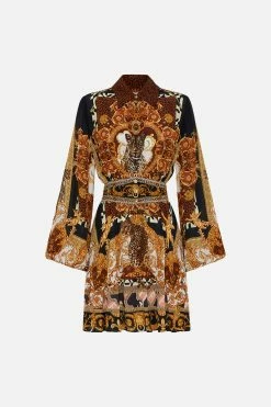 COLLARED SHAPED WAISTBAND DRESS FEELING FRESCO -clothing shop CAMILLA 00023583 COLLAREDSHAPEDWAISTBANDDRESS FEELINGFRESCO GHOST 1