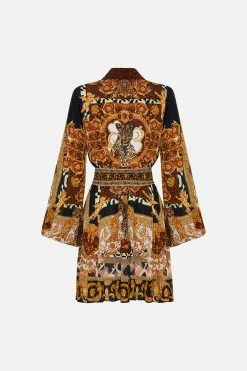 COLLARED SHAPED WAISTBAND DRESS FEELING FRESCO -clothing shop CAMILLA 00023583 COLLAREDSHAPEDWAISTBANDDRESS FEELINGFRESCO GHOST 2