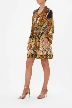 COLLARED SHAPED WAISTBAND DRESS FEELING FRESCO -clothing shop CAMILLA 00023583 FEELINGFRESCO COLLAREDSHAPEDWAISTBANDDRESS 2