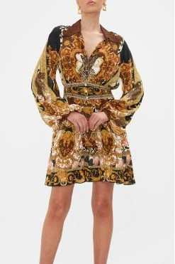 COLLARED SHAPED WAISTBAND DRESS FEELING FRESCO -clothing shop CAMILLA 00023583 FEELINGFRESCO COLLAREDSHAPEDWAISTBANDDRESS 4