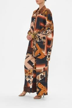 LONG LINE SHIRT WITH YOKE AND BUTTON DETAIL FEELING FRESCO -clothing shop CAMILLA 00023584 FEELINGFRESCO LONGLINESHIRTWITHYOKEANDBUTTONDETAIL 2