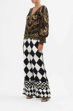 SHIRRED CUFF BLOUSE DUOMO DYNASTY -clothing shop CAMILLA 00023590 SHIRRED CUFF BLOUSE DUOMO DYNASTY 2