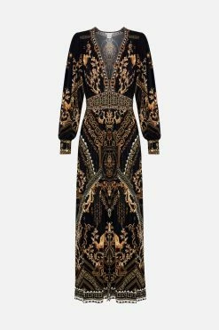 V NECK WAISTED JERSEY DRESS DUOMO DYNASTY -clothing shop CAMILLA 00023604 GATHER JERSEY DRESS DUOMO DYNASTY GHOST b28b35ca 526b 41ee 8100 6f2176e22a66