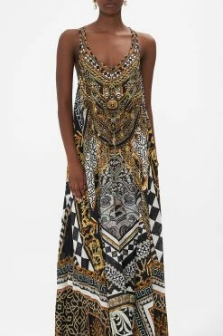 V NECK RACERBACK DRESS LOOK UP TESORO -clothing shop CAMILLA 00023640 V NECK RACERBACK DRESS LOOK UP TESORO 4