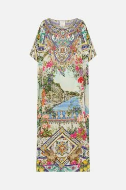 ROUND NECK KAFTAN AMALFI AMORE -clothing shop CAMILLA 00023688 ROUNDNECKKAFTAN AMALFIAMORE GHOST 1